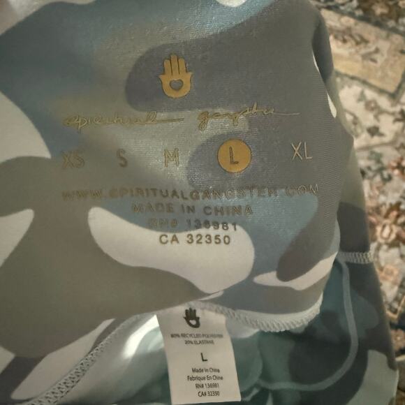 Spiritual Gangster Intent High Waist Intent Leggings in Camo Print large NWTs - Picture 11 of 11